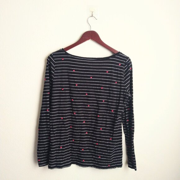 Loft Vintage striped embroidered heart long sleeve - Picture 4 of 8